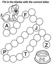 Free Printable Dog Alphabet – Missing Letters | Alphabet letter worksheets, Letter  worksheets, Missing letter worksheets
